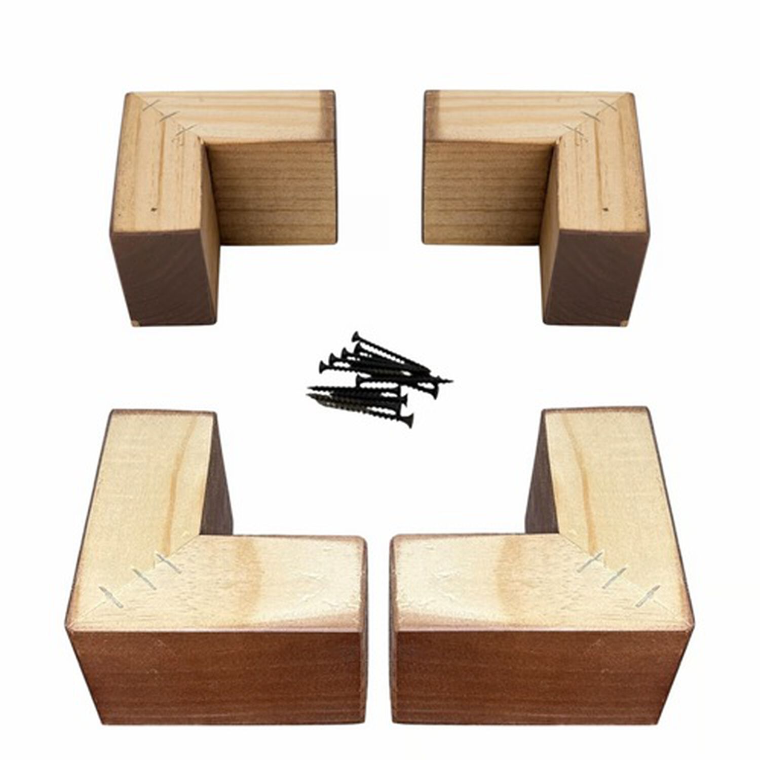 Kit 4 Patas Tipo L - Altura 4.5 Cm (chocolate) image number 0.0