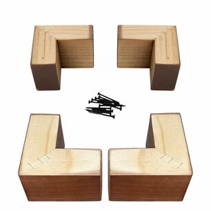 Kit 4 Patas Tipo L - Altura 4.5 Cm (chocolate)