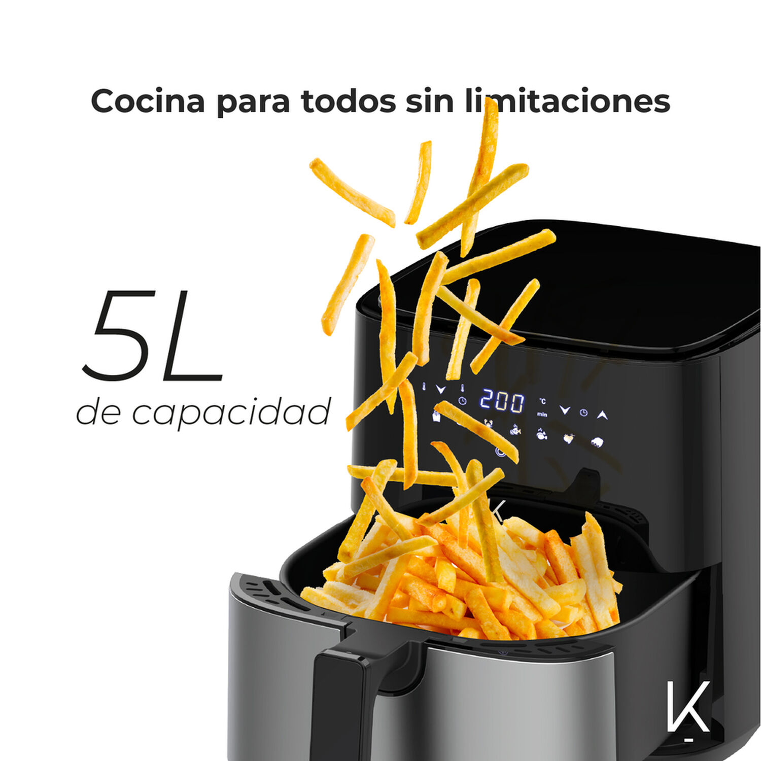 Freidora De Aire Plus Edition 5 Litros Kitchen-it image number 4.0