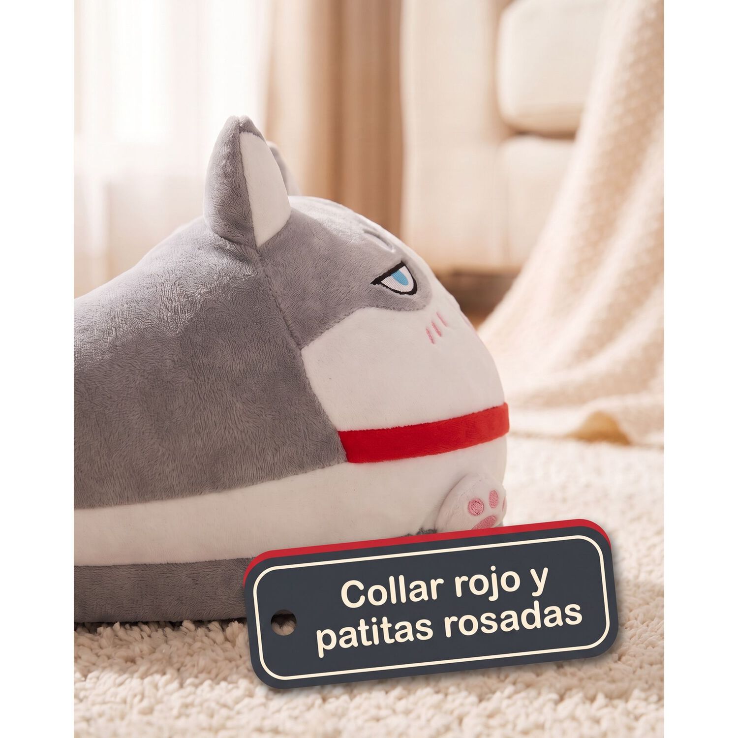 Pantuflas De Perrito Husky Kawai Talla Unica (38-43) image number 3.0