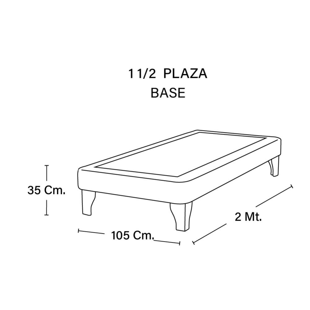 Base Europea Latam Home Zen Pro / 1.5 Plazas / Base Normal image number 2.0