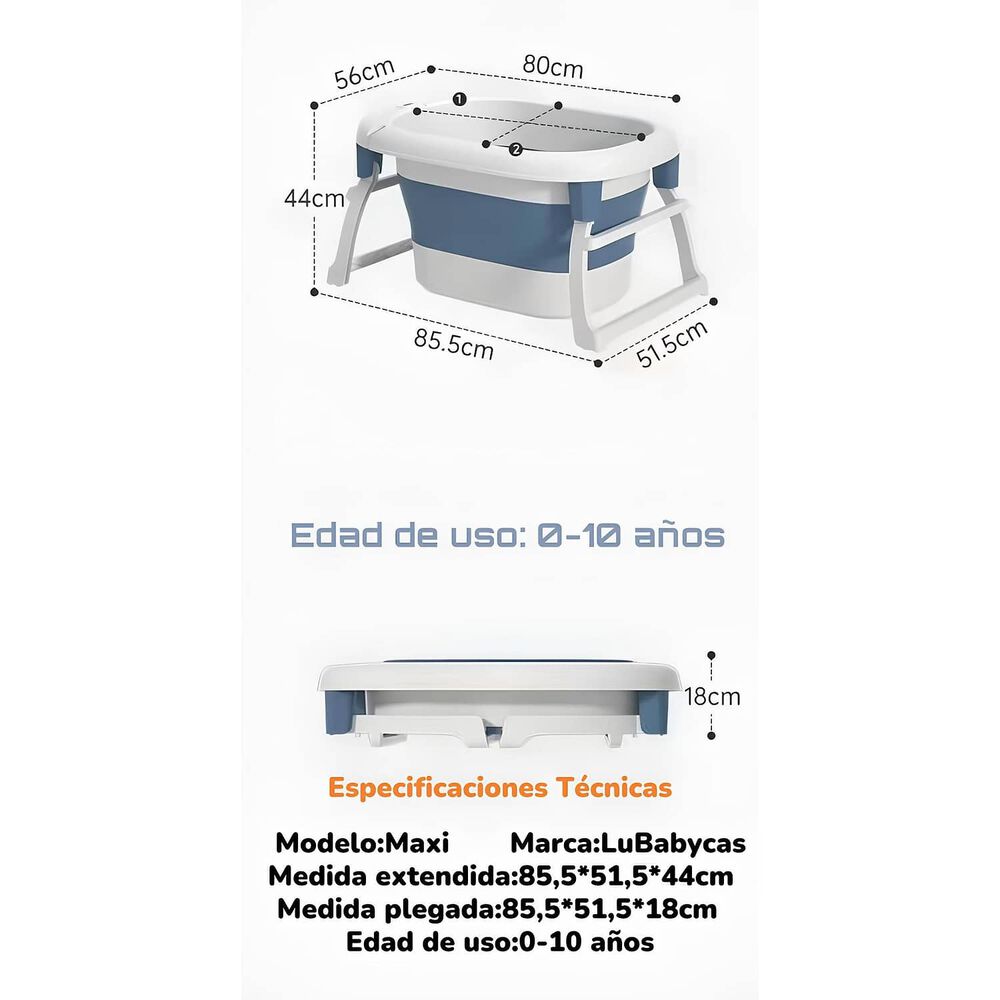 Ba&ntilde;era Con Cojin Term&oacute;metro M&aacute;s Accesorios Rosada Lubabycas image number 7.0