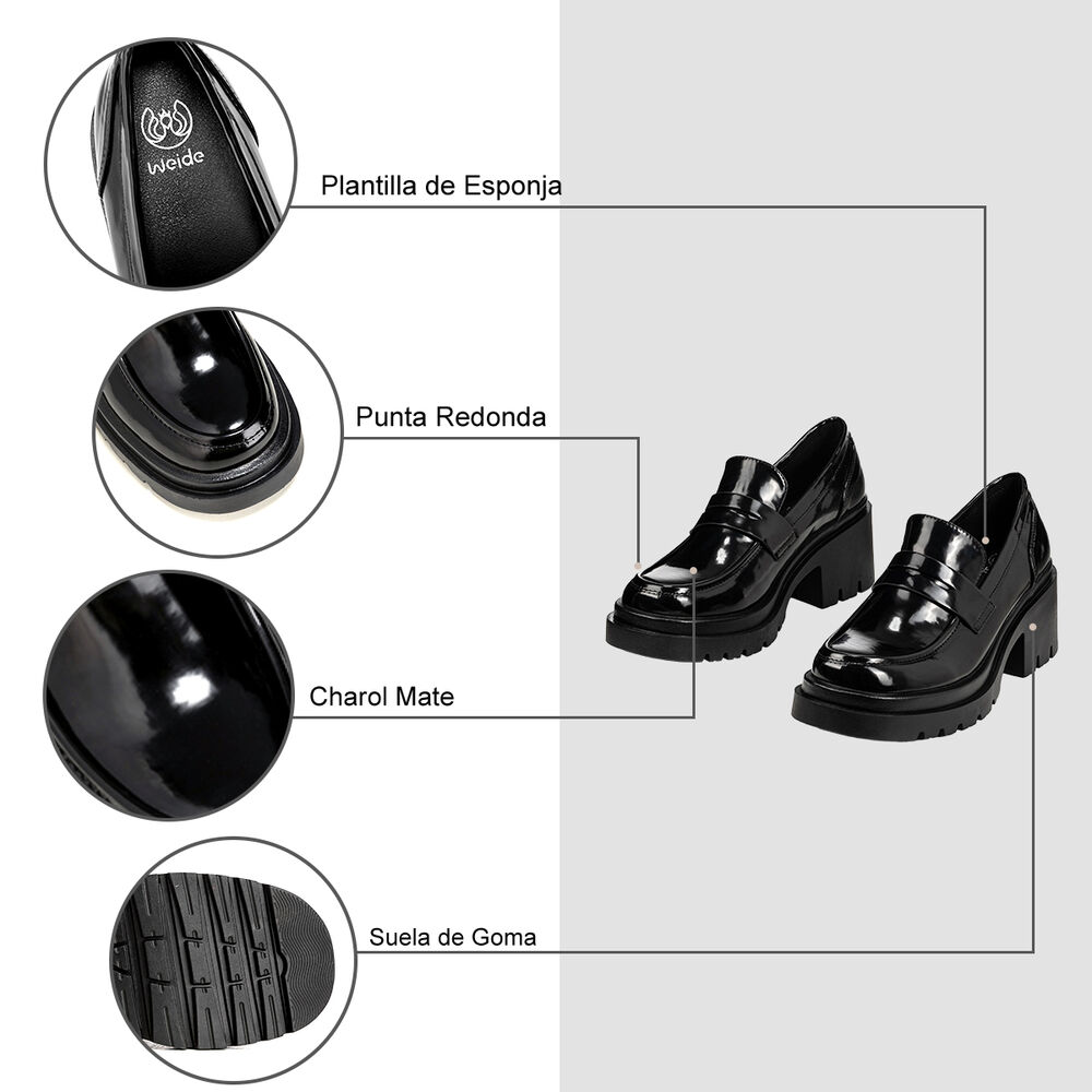 Mocasin Negro Casual Mujer Weide Lt126 image number 5.0