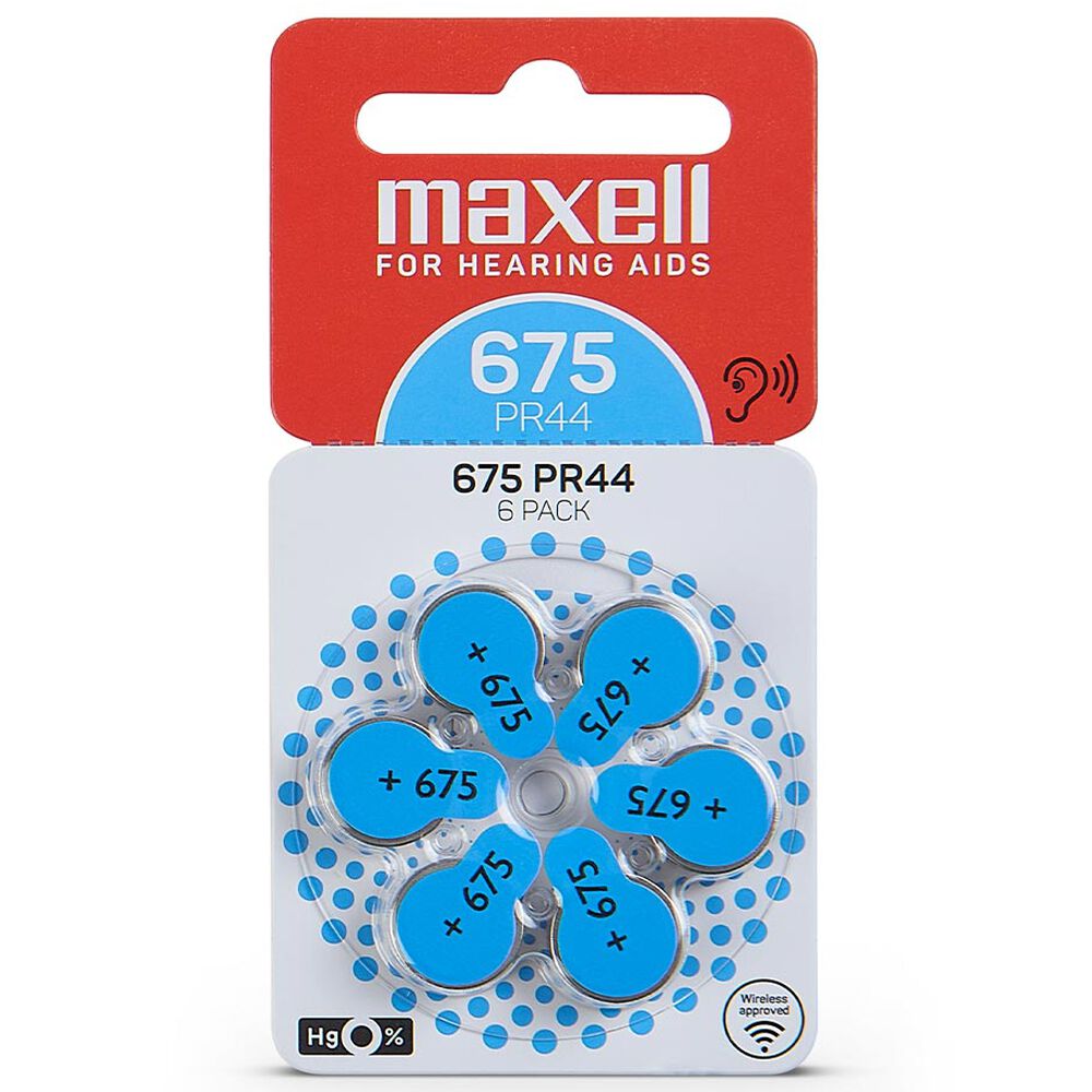 Pilas Para Audífonos Maxell Tamaño 675 Auditivas 6un image number 0.0