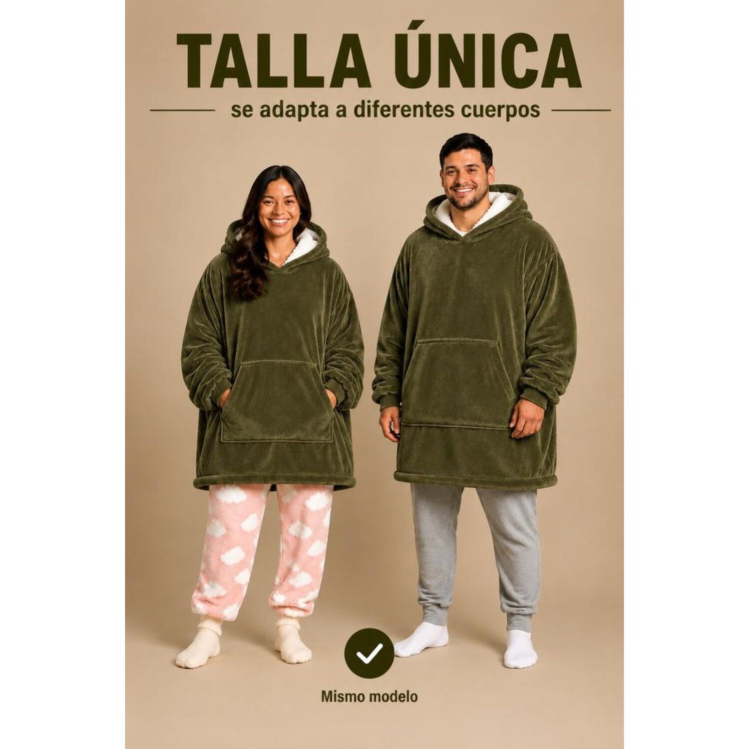 Poleron Felpa Capucha Manta Polar Invierno Unisex Talla Unic image number 72.0