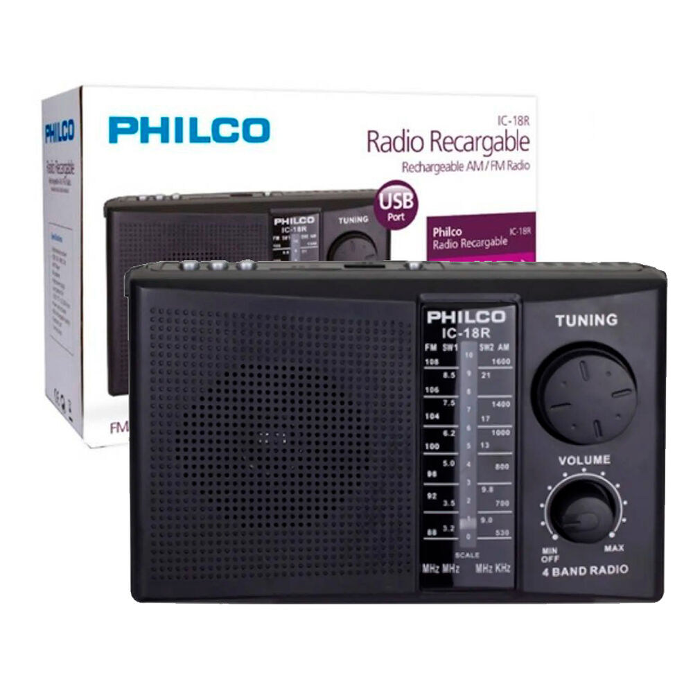 Radio 4 Bandas Recargable Ic-18r Usb Sd Philco image number 2.0