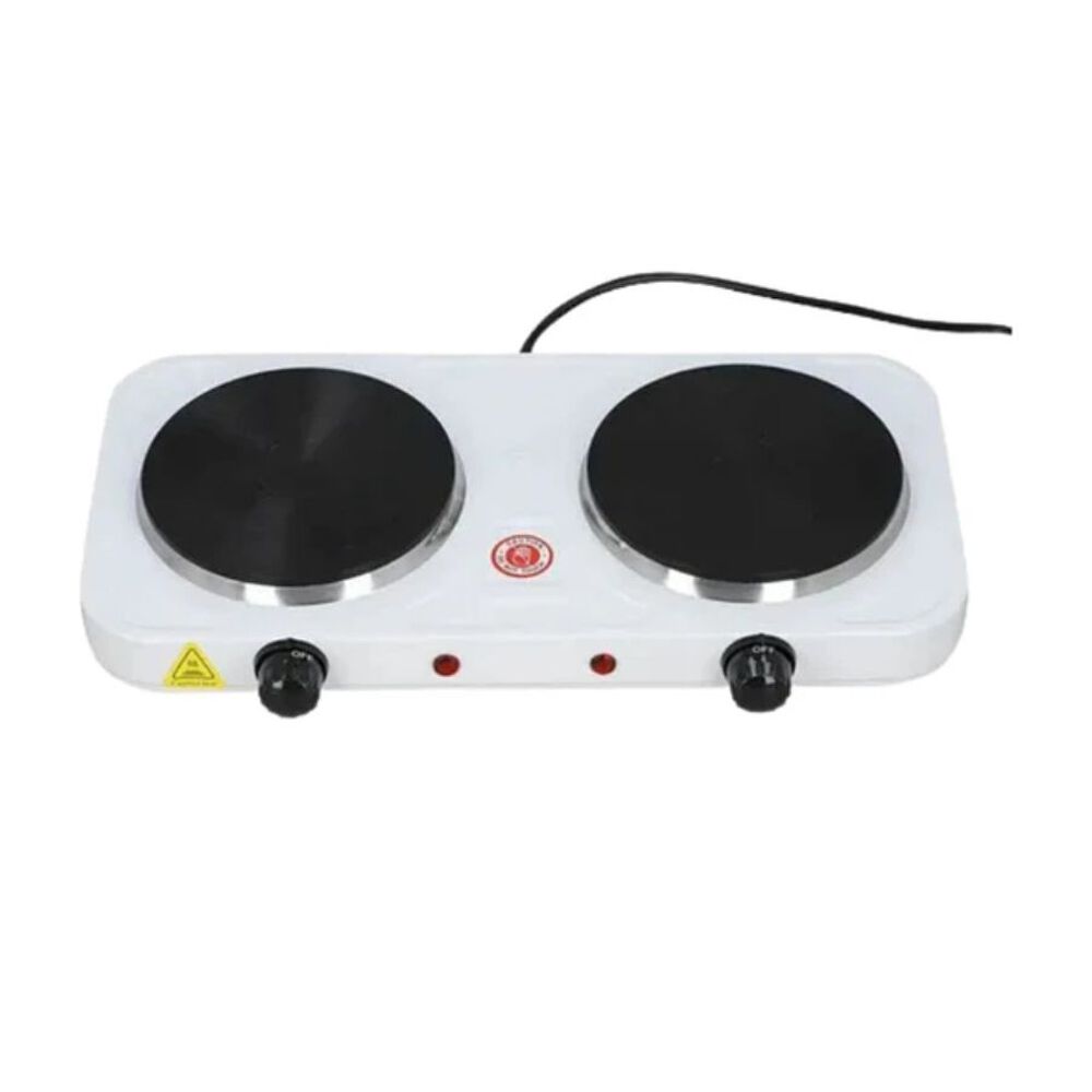 Cocina Cocinilla Eléctrica Portátil 2 Plato Encimera 2000w Blanca image number 0.0