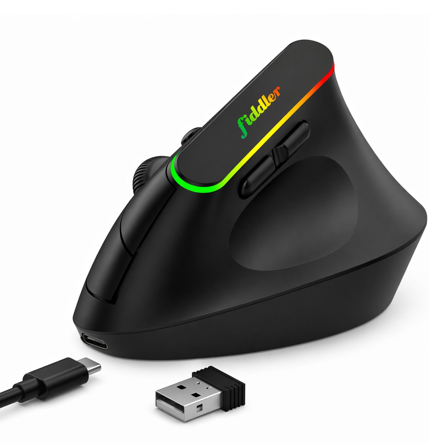 Mouse Vertical Ergon&oacute;mico Dual Wireless Bluetooth Recargable image number 4.0