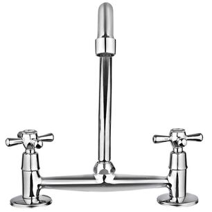 Combinaci&oacute;n Llave Grifo Lavaplatos Fregadero Mossini Cruz Acabado Cromado Color Cromado