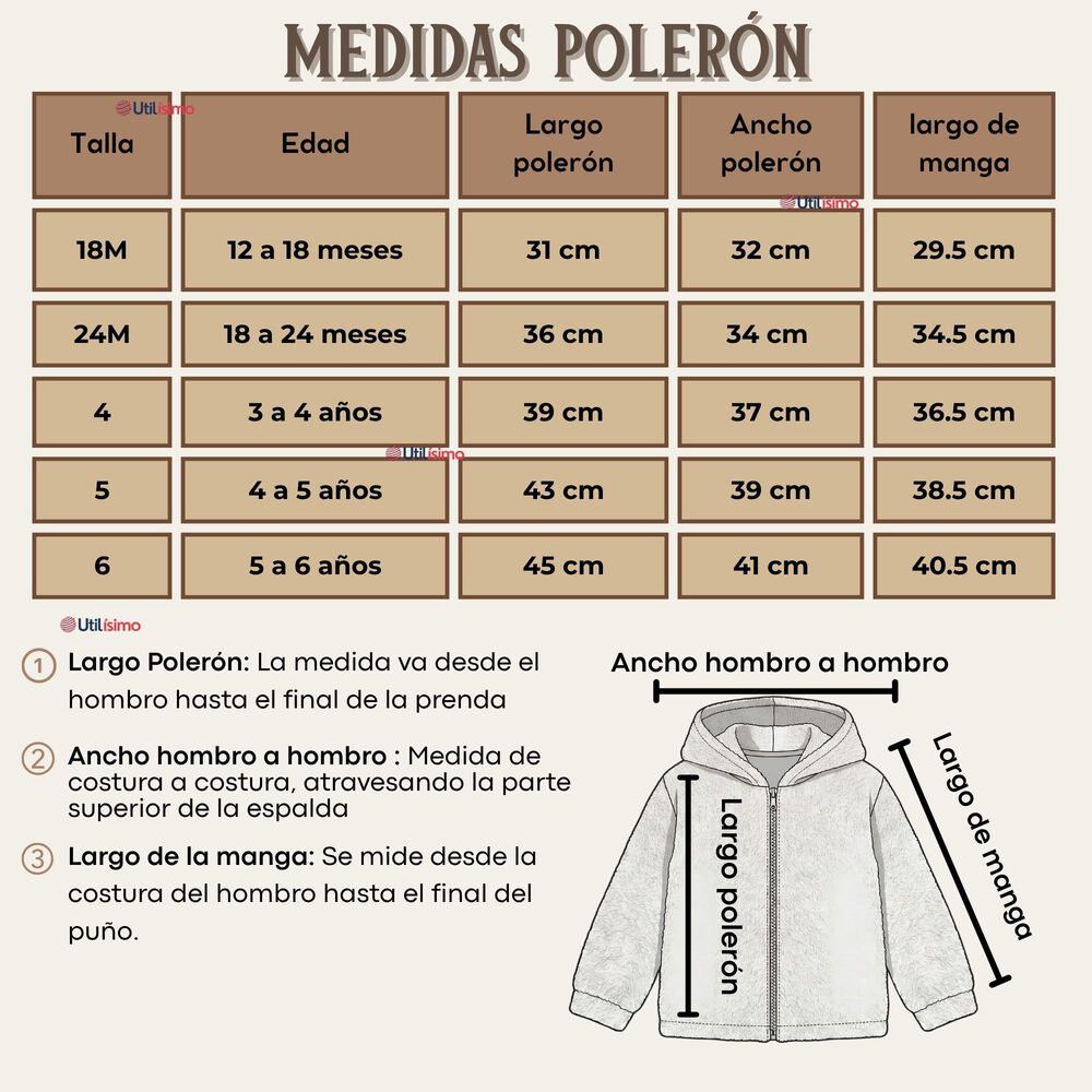 Conjunto 2 Piezas Buzo Poler&oacute;n Pantal&oacute;n Bebe Ni&ntilde;o Poli&eacute;ster Brown image number 3.0