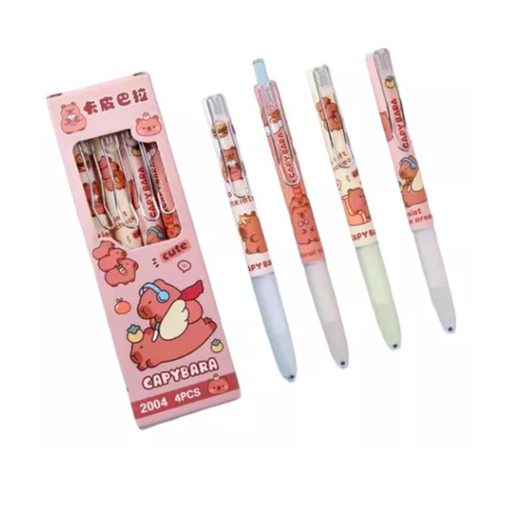 Set De 4 Lapices Tinta Gel De Capybara image number 0.0