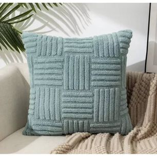 Funda Para Cojin Peludo Plush Medida 45x45cm Decoracion Celeste