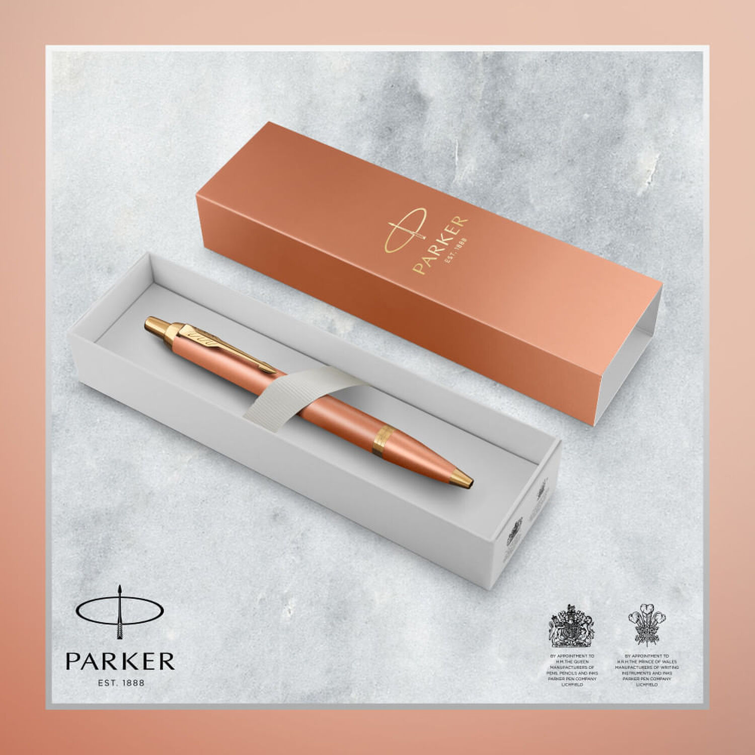 Parker Im Writing Rituals Bol&iacute;grafo Punta Media Acabado Naranja Degradado Y Adornos Dorados image number 9.0