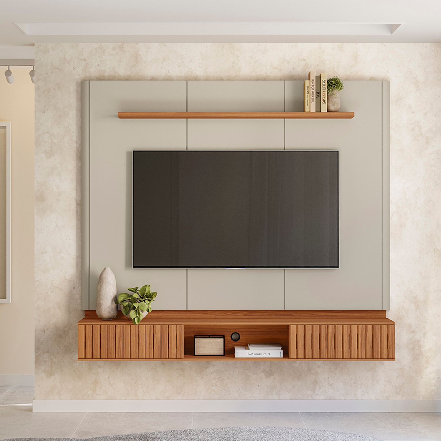 Panel Tv Di Poretti Design Amarante / 2 Puertas image number 5.0