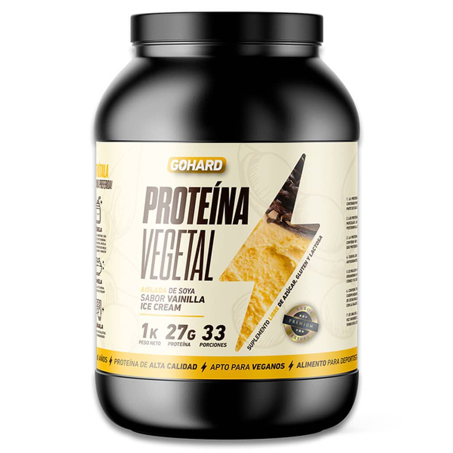 Prote&iacute;na Vegetal Soya Gohard 1kg Sabor Vainilla Ice Cream image number 0.0