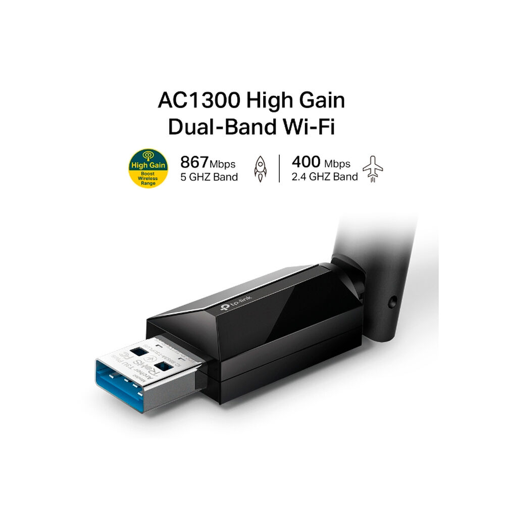Adaptador Usb Inal.ac1300 Alta Ganancia Dual Band image number 2.0