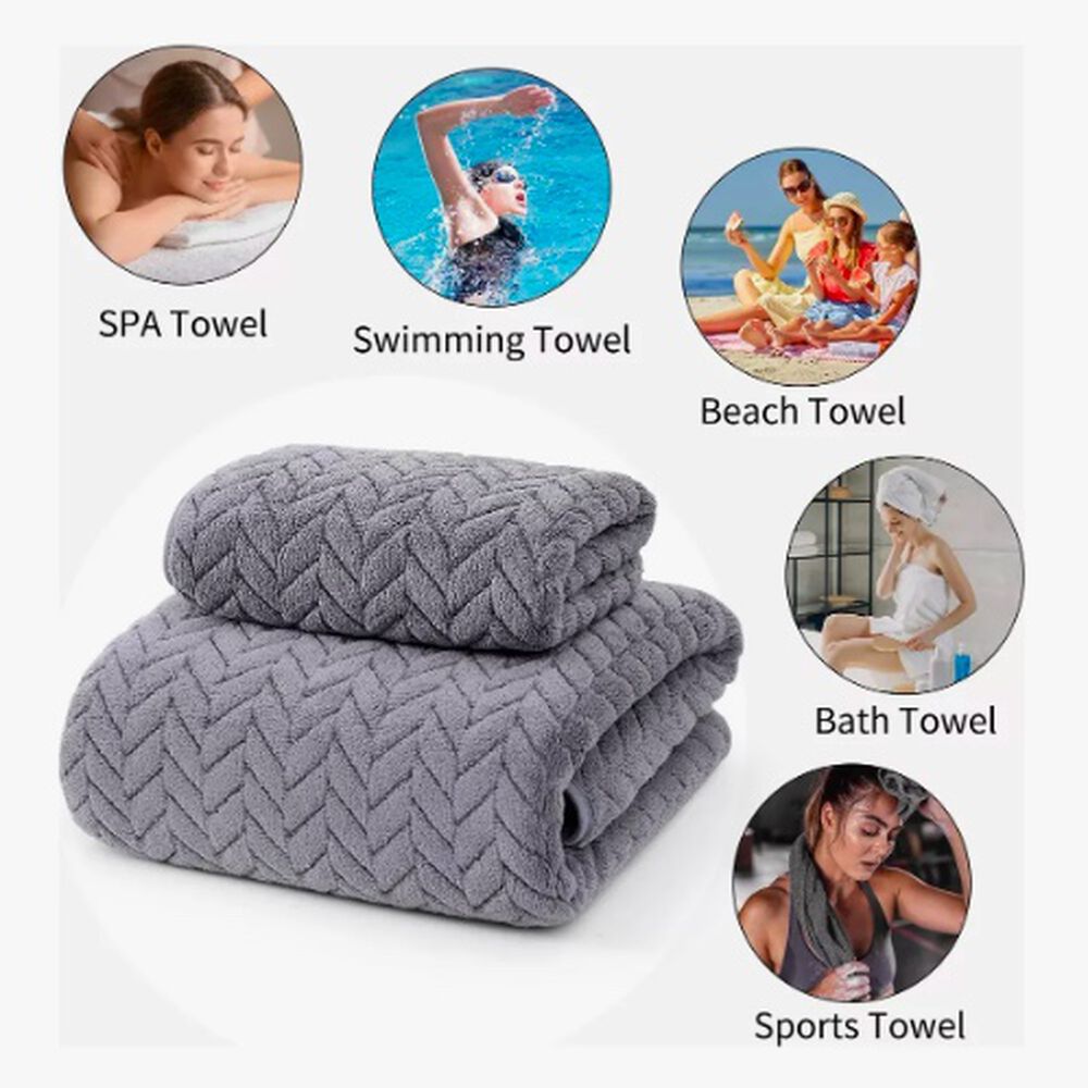 Juego De 2 Toallas De Ba&ntilde;o Altamente Absorbentes image number 3.0