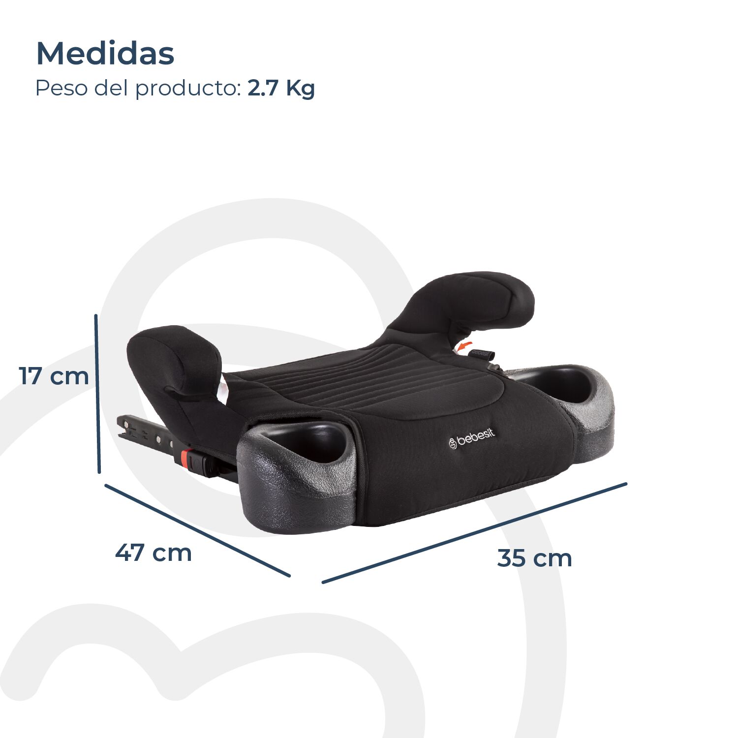 Alzador Isofix Negro Bebesit image number 4.0