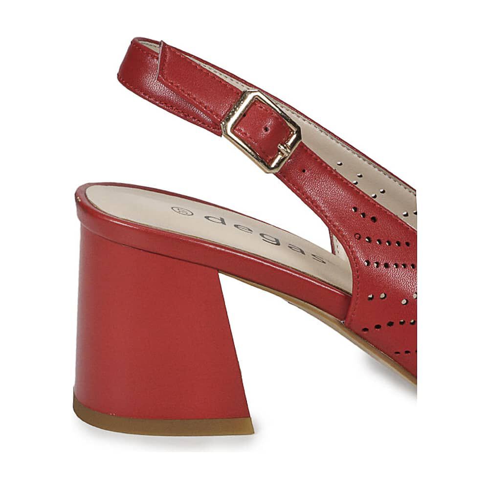 Zapato Cuero Adaya Rojo image number 4.0