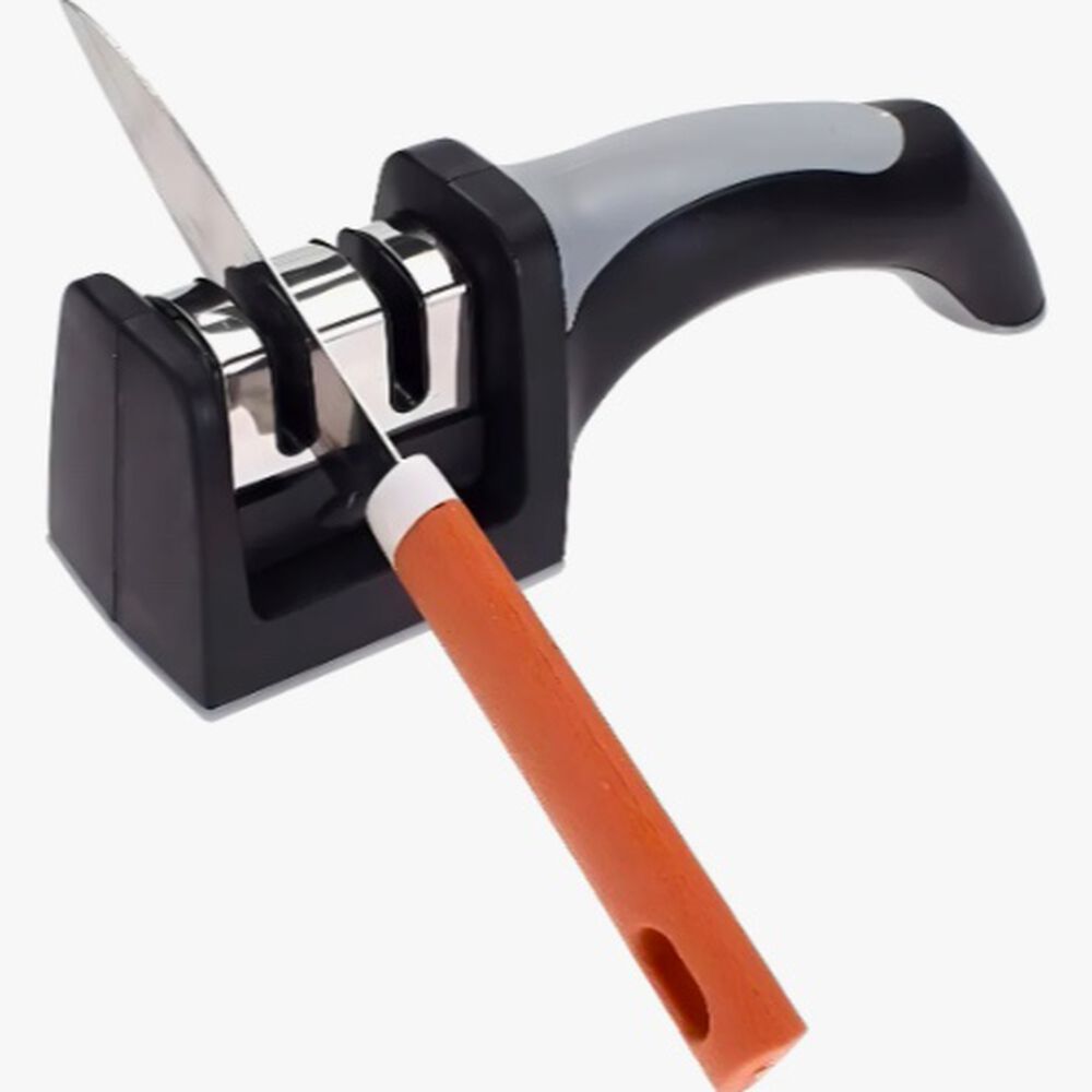 Afilador Cuchillo Tijera Cocina 2 Ranuras Acero Y Cer&aacute;mica image number 1.0