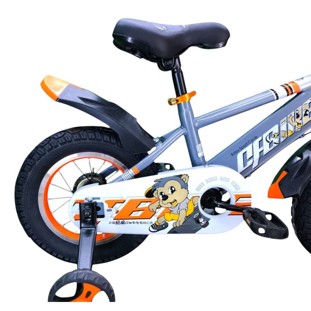 Bicicleta Aro 12 Infantil Cfbike Gris/naranjo image number 6.0