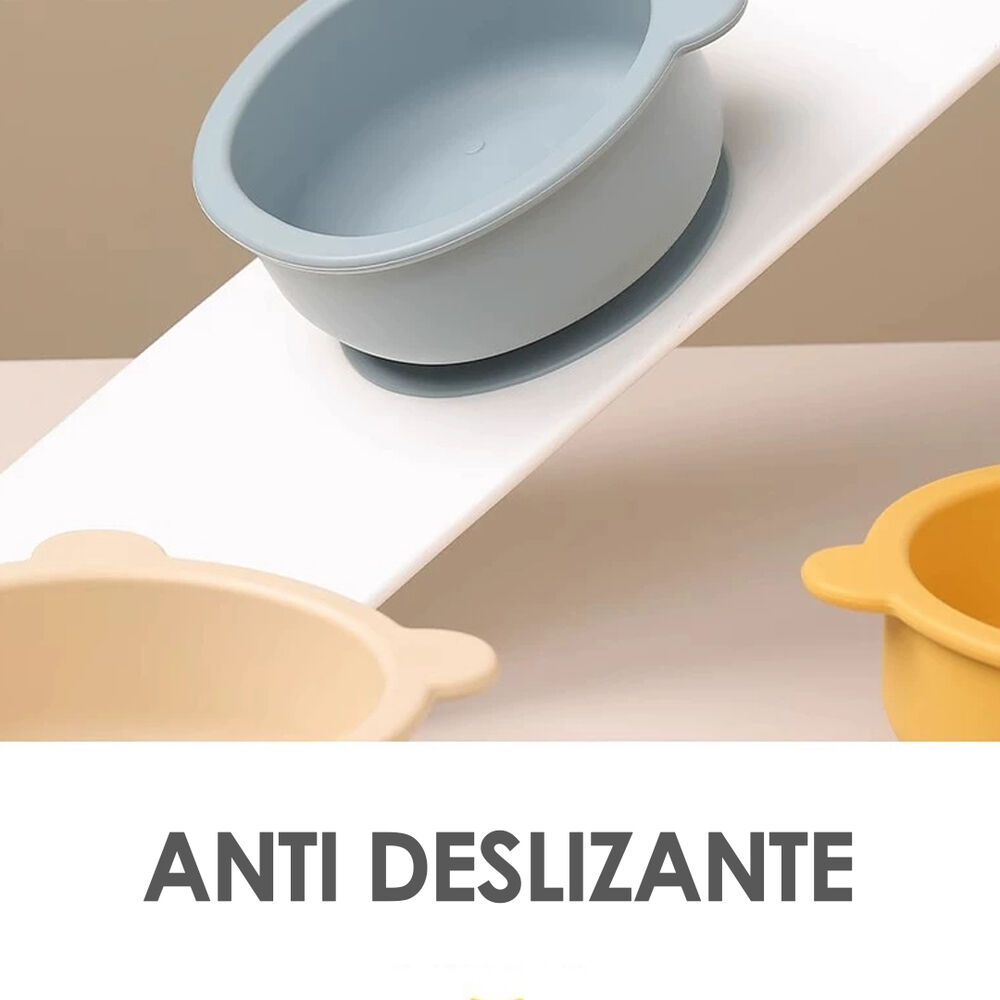 Set De Alimentación Silicona Platos Bebe 5 Piezas Rojo image number 4.0