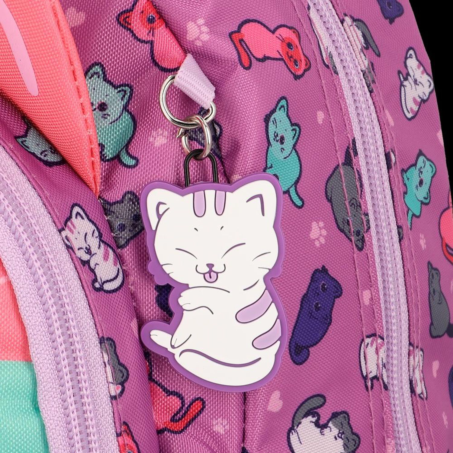 Mochila Xtrem Kinder 6xt Gatos Morado image number 6.0