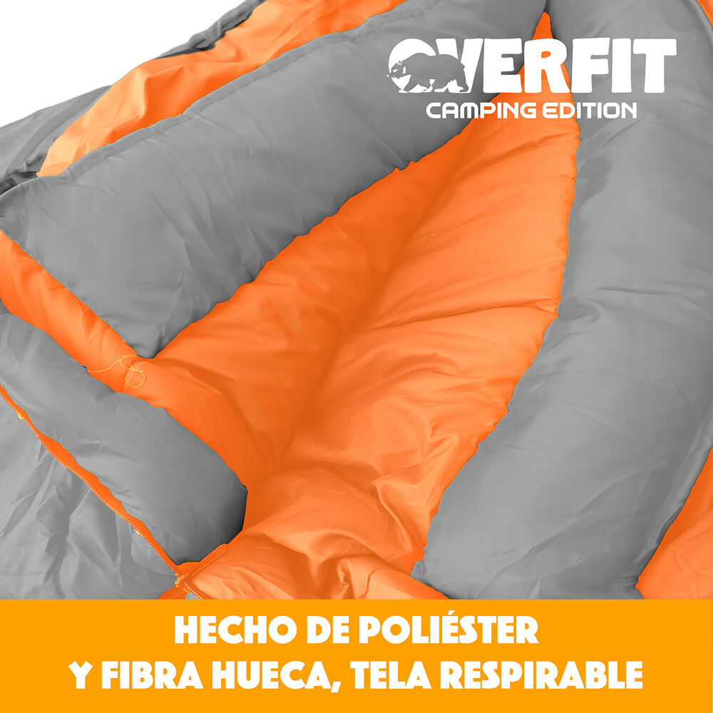 Saco De Dormir Termico 0 A 15 Grados Momia Overfit Camping image number 5.0