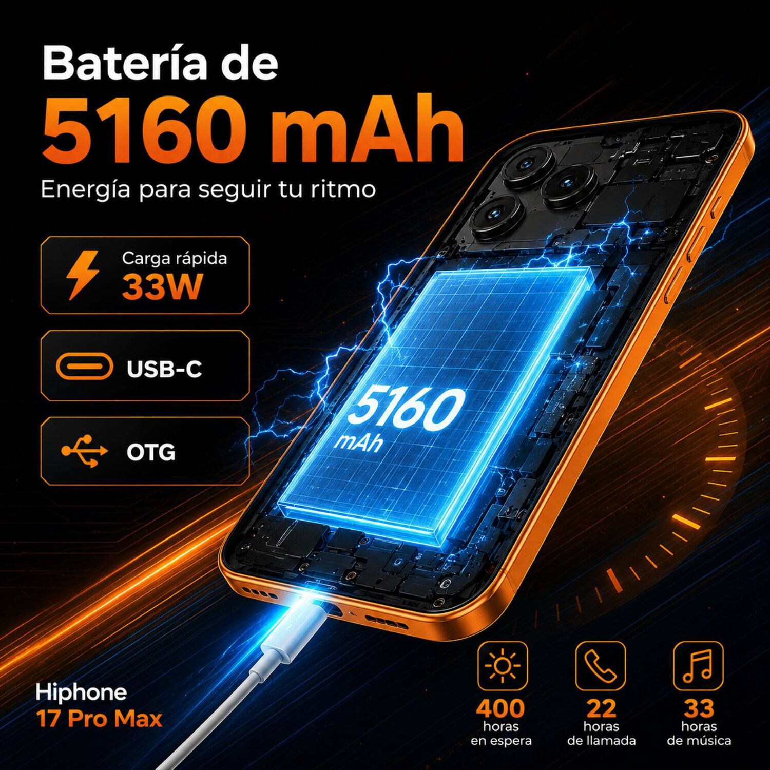 Hotwav Hiphone 17 Pro Max 4g Celular 16gb 256gb 120hz image number 8.0