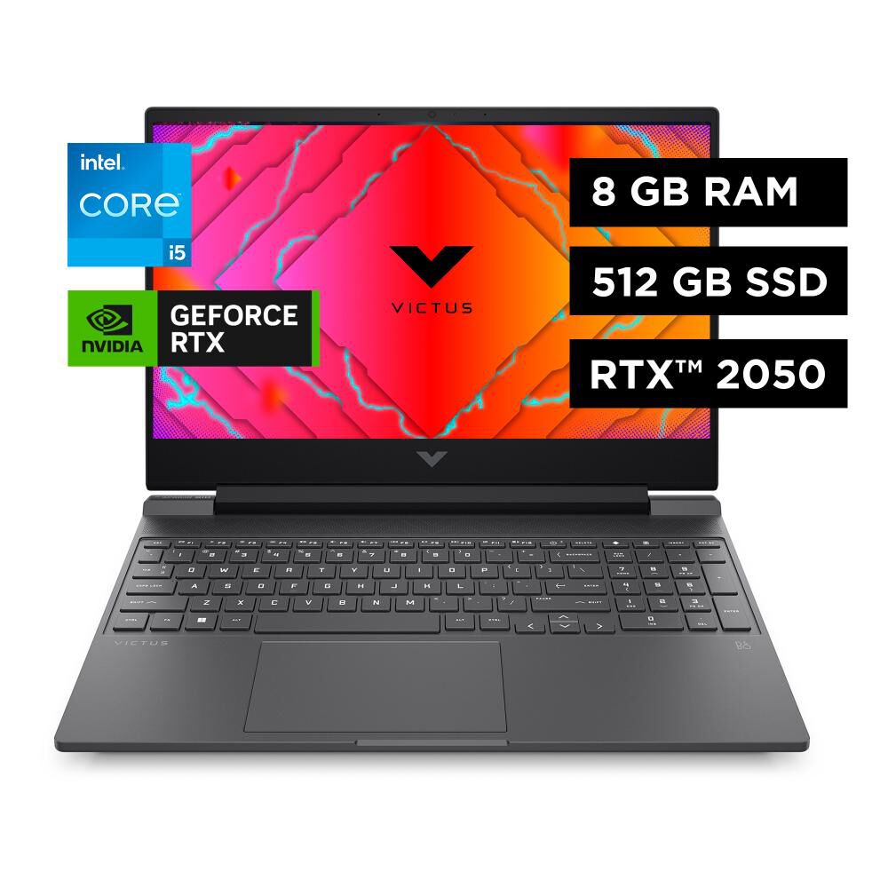 Notebook Gamer 15.6" HP A18C0LA / Intel Core I5 / 8 GB RAM / Nvidia Geforce RTX 2050 / 512 GB SSD image number 0.0