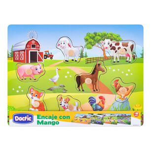 Encaje C/mango Animal Granja Madera