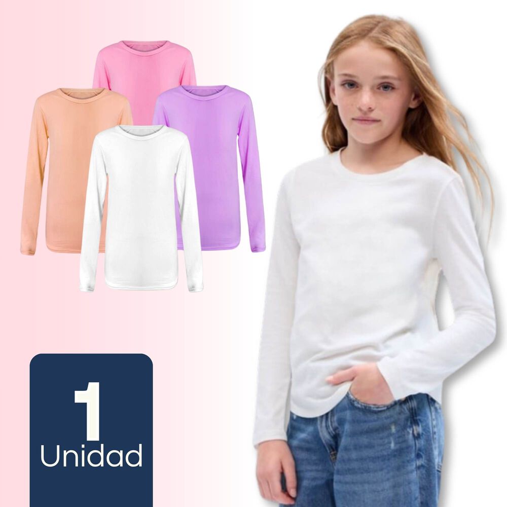 Camiseta Bamb&uacute; Manga Larga Ni&ntilde;a Primera Capa Invierno image number 0.0