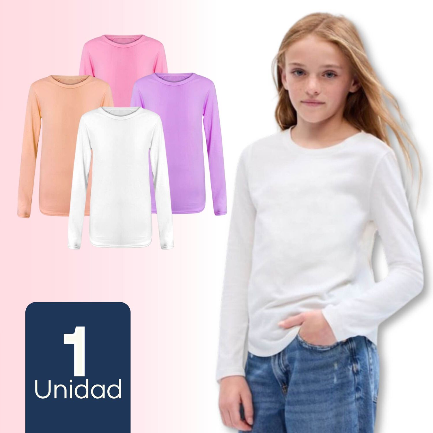 Camiseta Bamb&uacute; Manga Larga Ni&ntilde;a Primera Capa Invierno image number 0.0