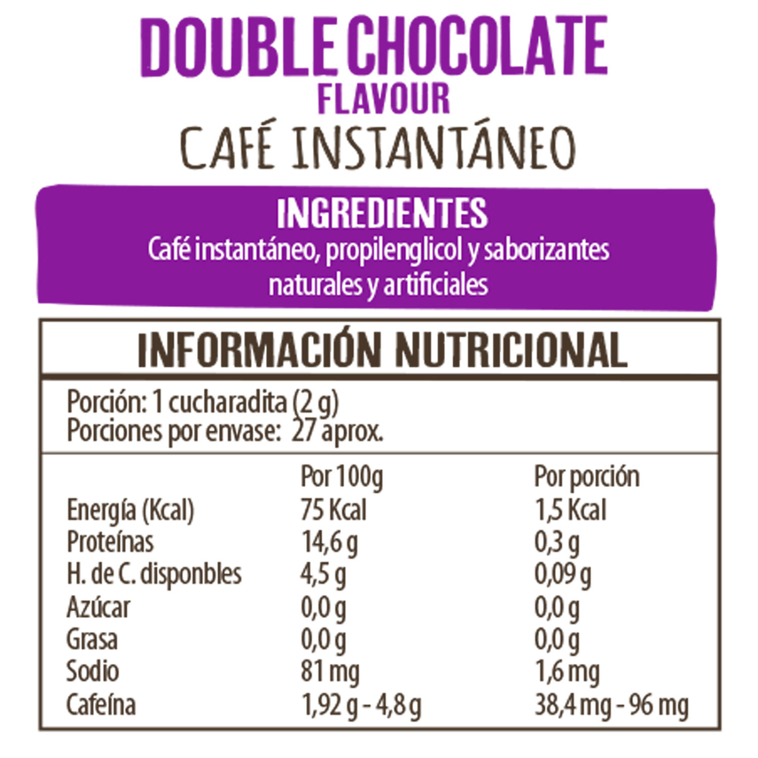 Caf&eacute; Beanies Liofilizado Double Chocolate image number 3.0