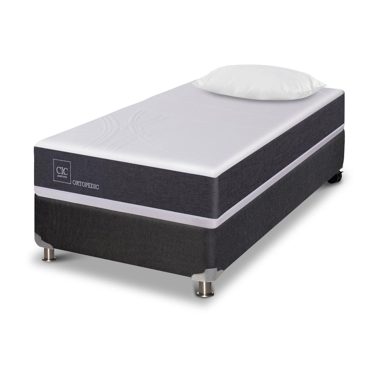 Box Spring Cic New Ortopedic / 1.5 Plazas / Base Normal + Almohada image number 1.0