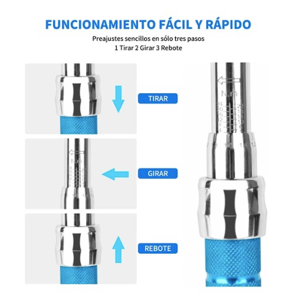 Llave De Torque Profesional, 1/4, 2-24nm, 25piezas image number 2.0