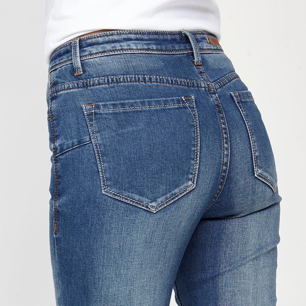 Jeans Mujer Tiro Alto Crop Rolly go image number 3.0