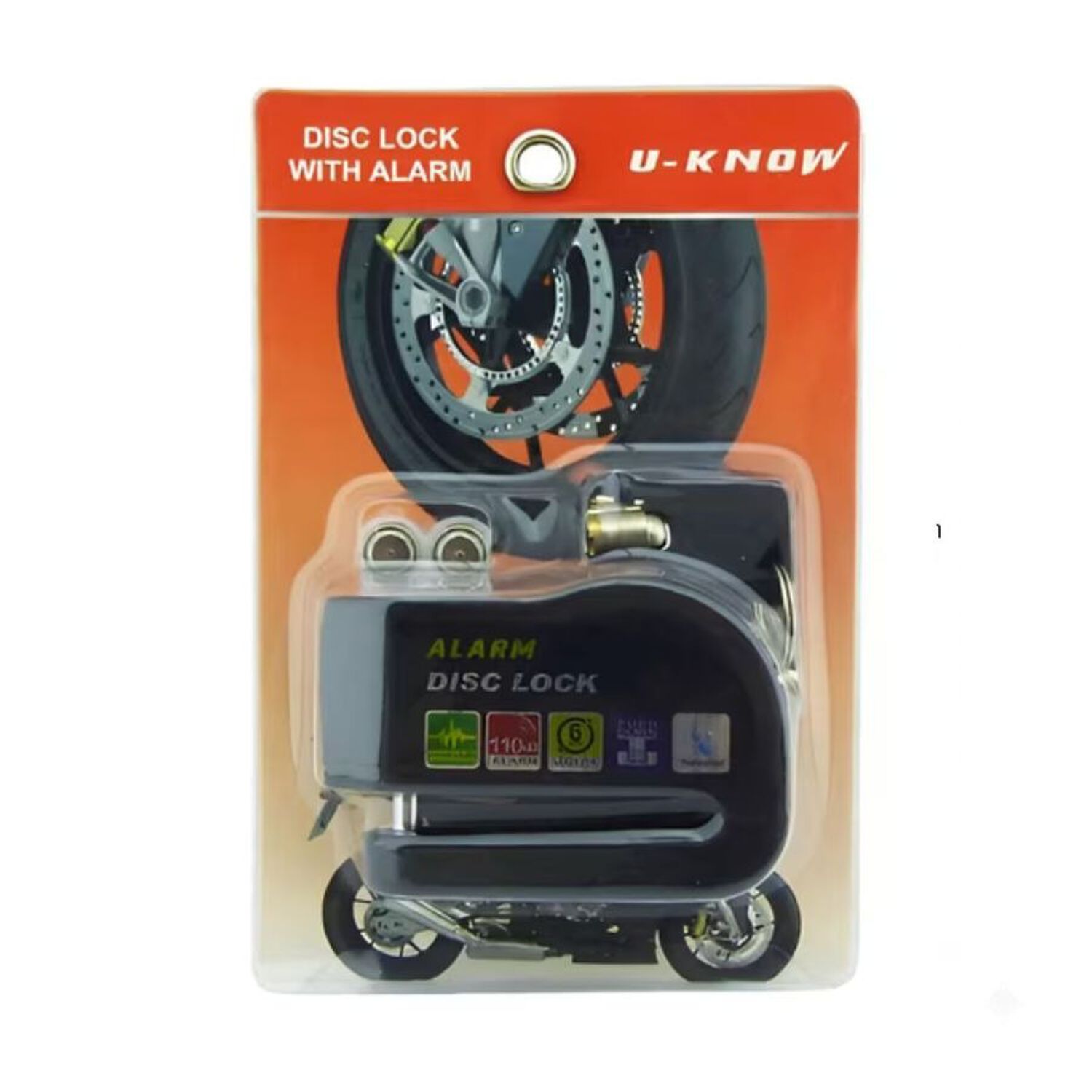Candado Alarma Traba Disco Para Motocicleta image number 2.0