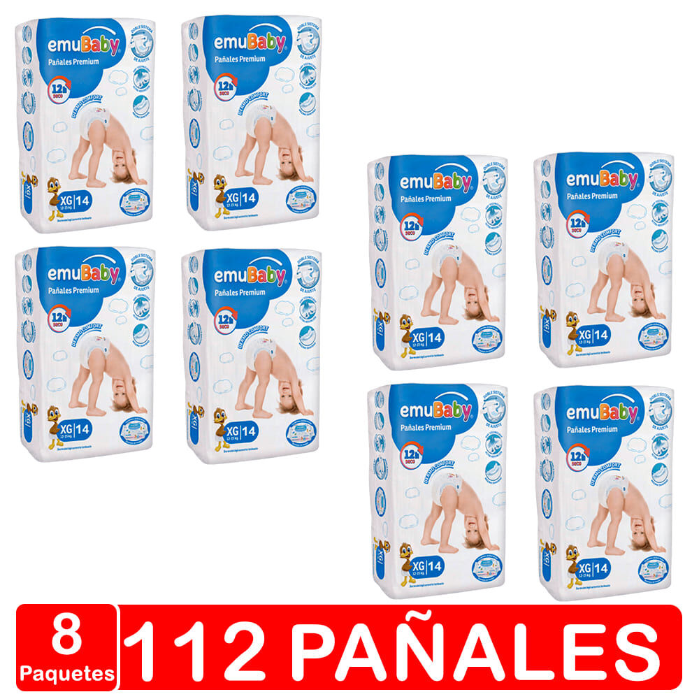 Pañales Emubaby - Premium - Talla Xg 112 Pañales image number 0.0