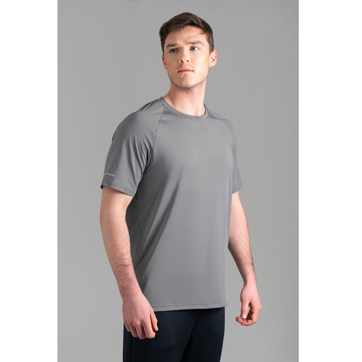 Ultimate Polera Mc Raglan Sport Hombre Silver - S image number 0.0