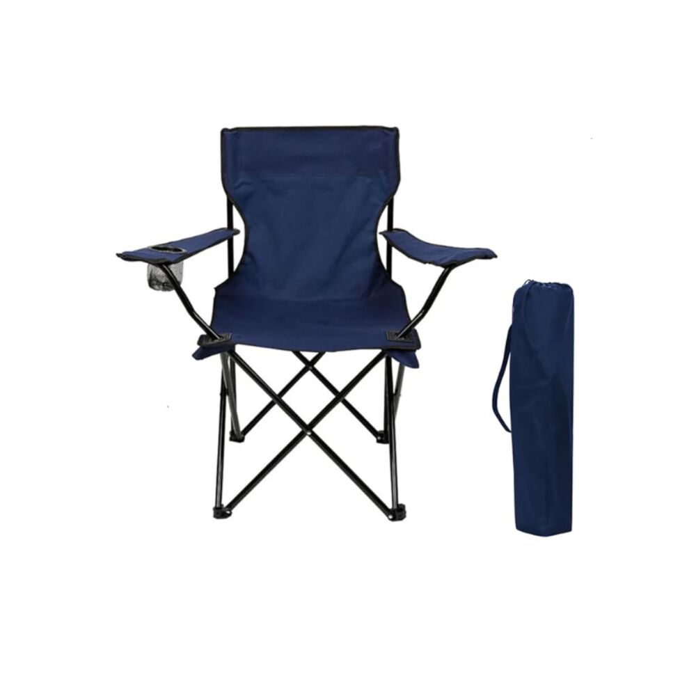 Silla Plegable De Playa Camping Pesca Picnic Con Porta Vaso image number 1.0