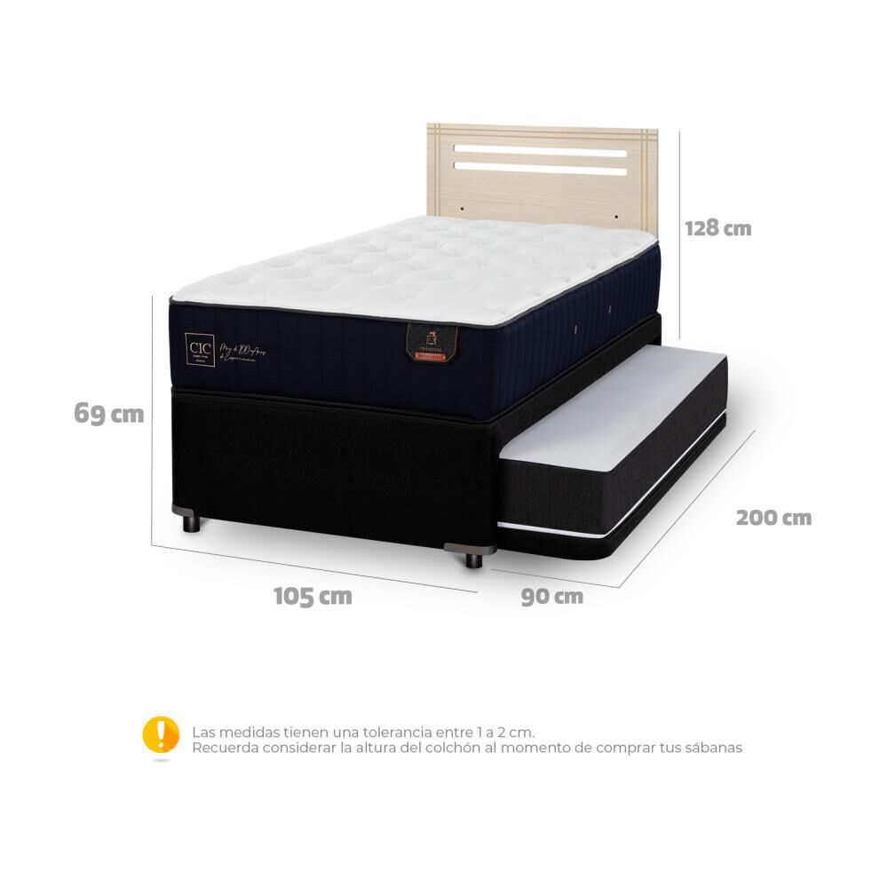 Cama Nido Cic Cama Nido / 1.5 Plazas / Base Funcional + Respaldo image number 2.0