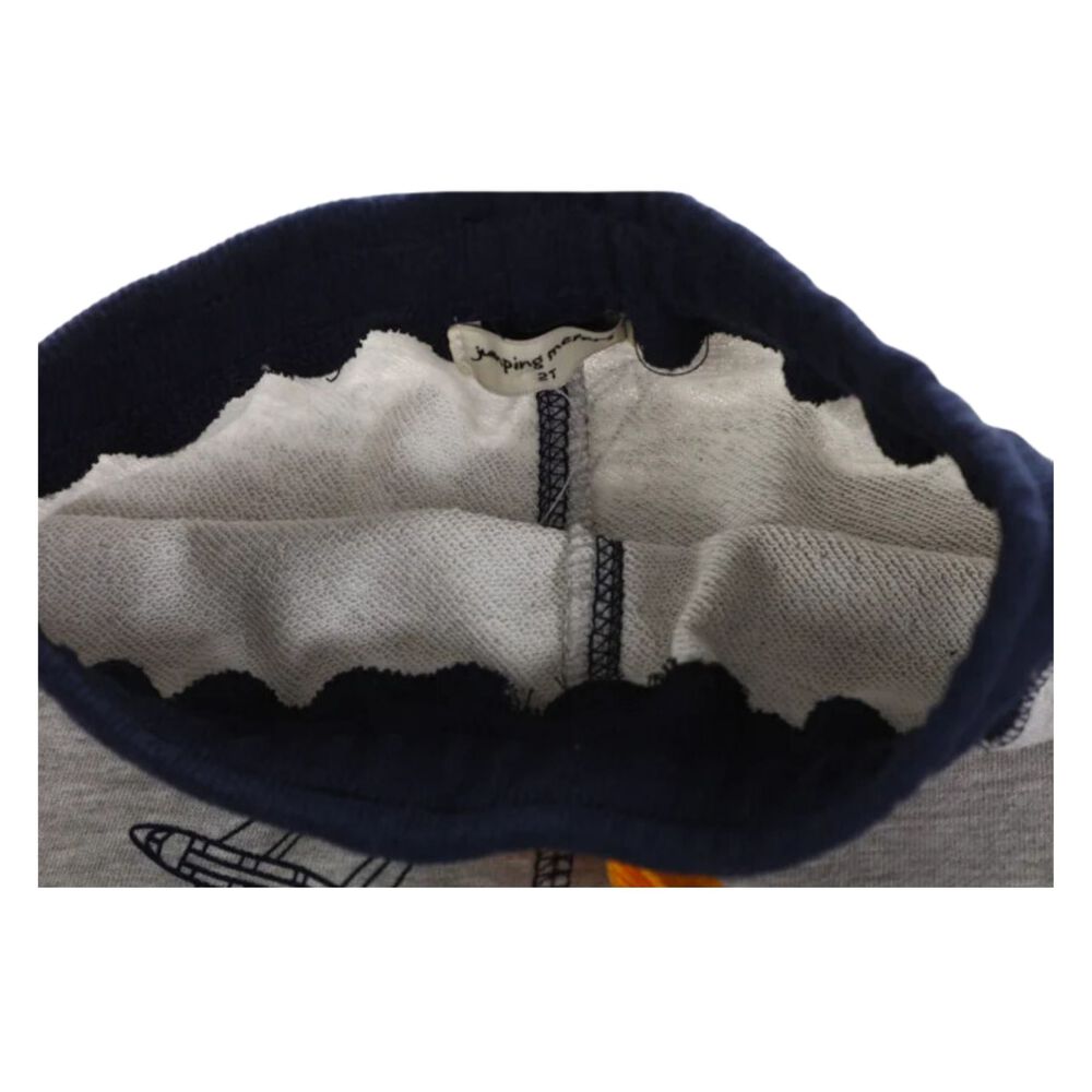 Pantal&oacute;n Buzo Ni&ntilde;o 100% Algod&oacute;n Jump Kids Gris Claro Aviones image number 3.0