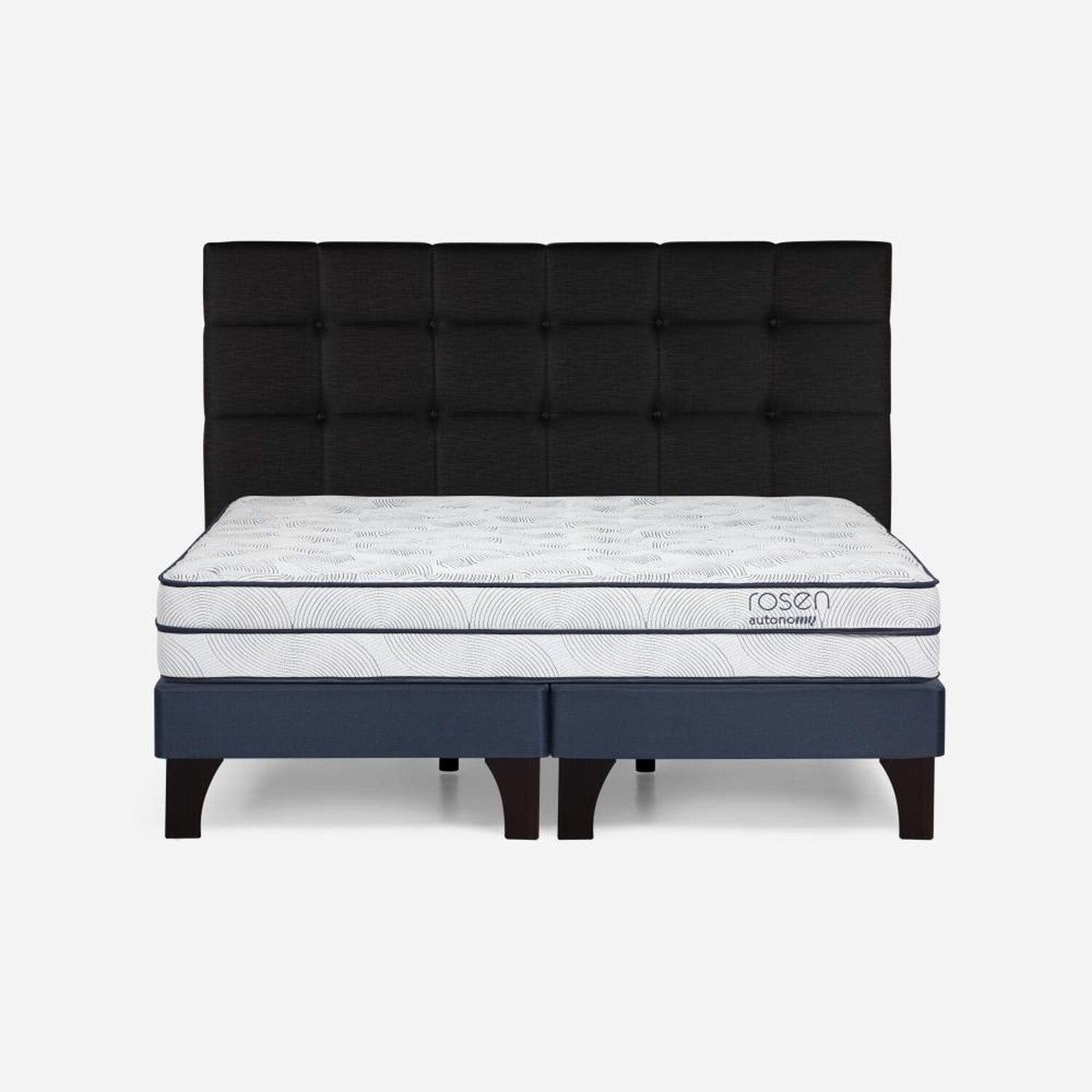Cama Europea Rosen Autonomy Sky / Super King / Base Dividida + Respaldo Issey Grafito image number 0.0
