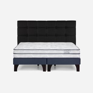 Cama Europea Rosen Autonomy Sky / Super King / Base Dividida + Respaldo Issey Grafito