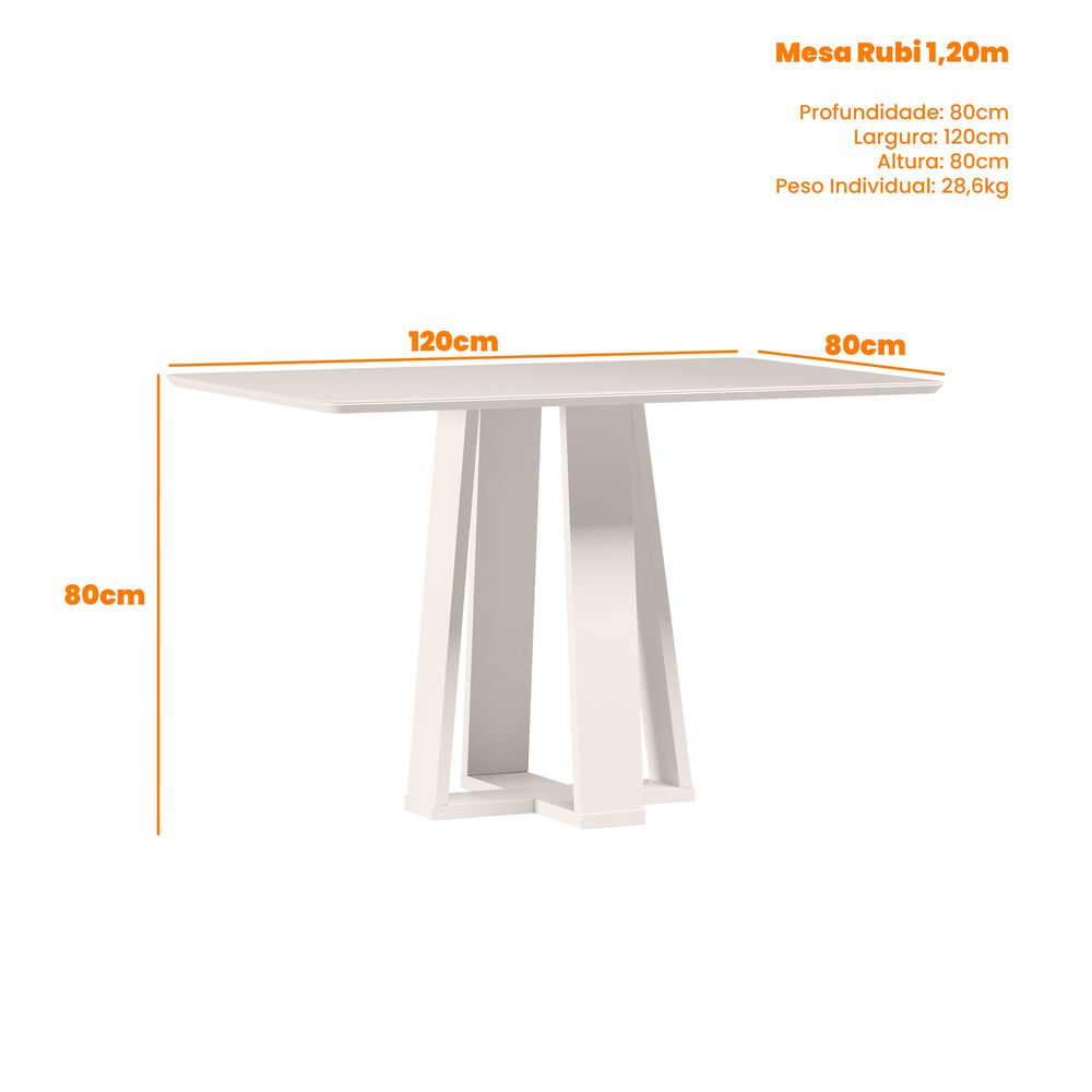 Juego De Comedor Provence 4 Sillas Vidrio Off White 120 X 80 X 80 Cm image number 2.0