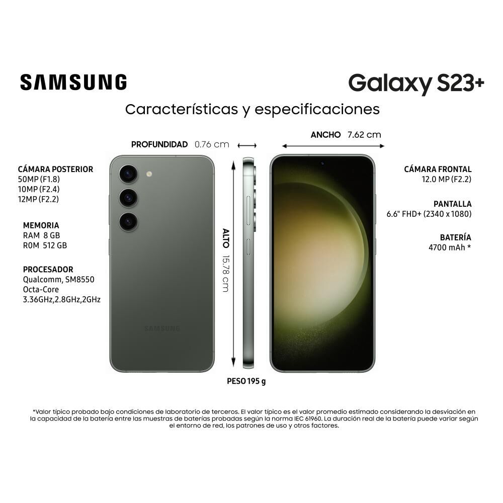 Smartphone Samsung Galaxy S23+ / 5G / 512 GB / Liberado