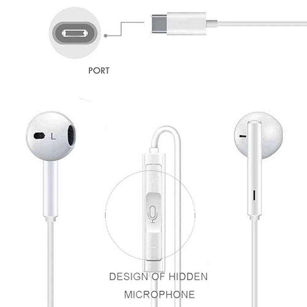 Aud&iacute;fonos Con Cable Y Microfono Entrada Tipo C Compatible Para Smartphone Celulares image number 1.0