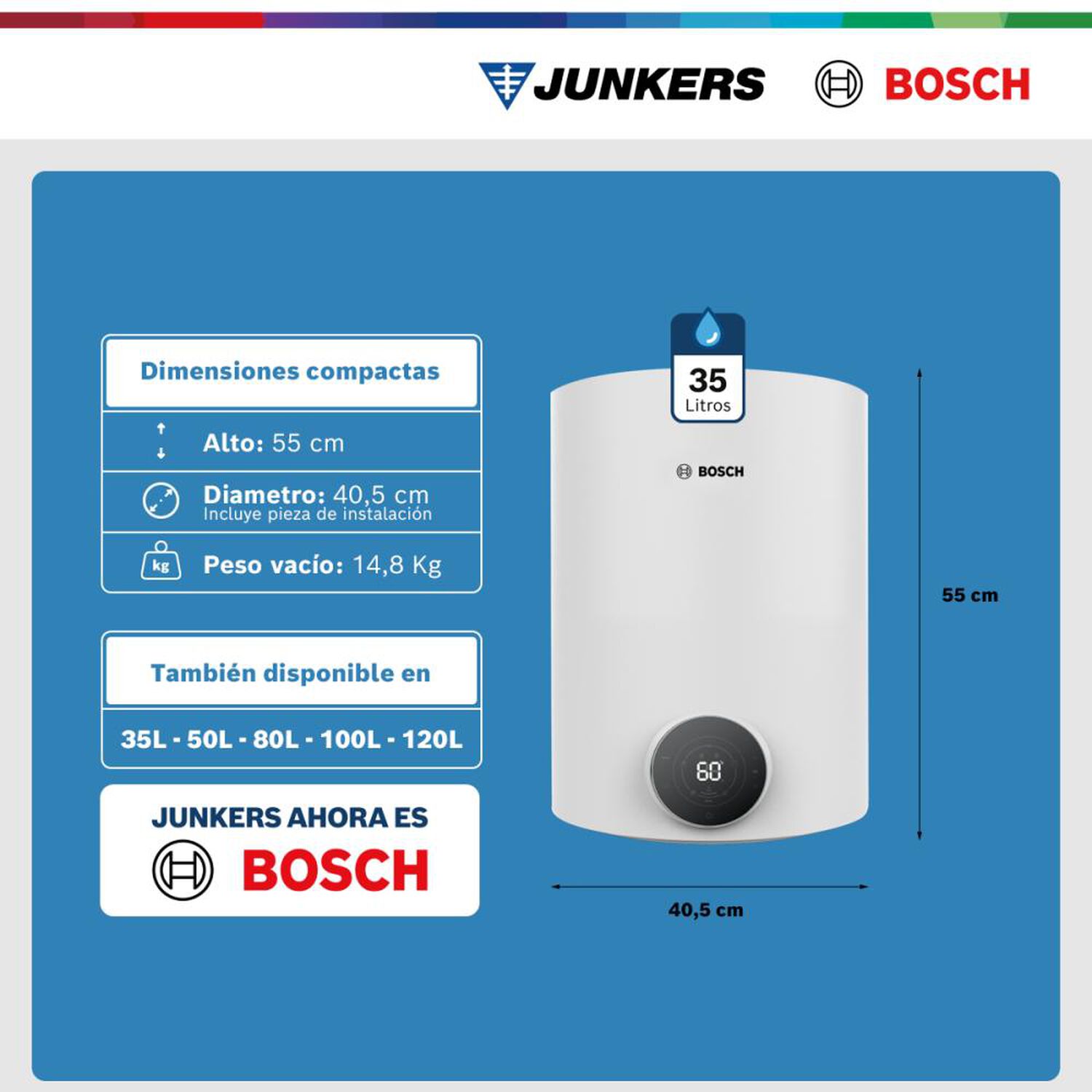 Termo El&eacute;ctrico Bosch Tronic 4000 T / 35 Litros image number 6.0