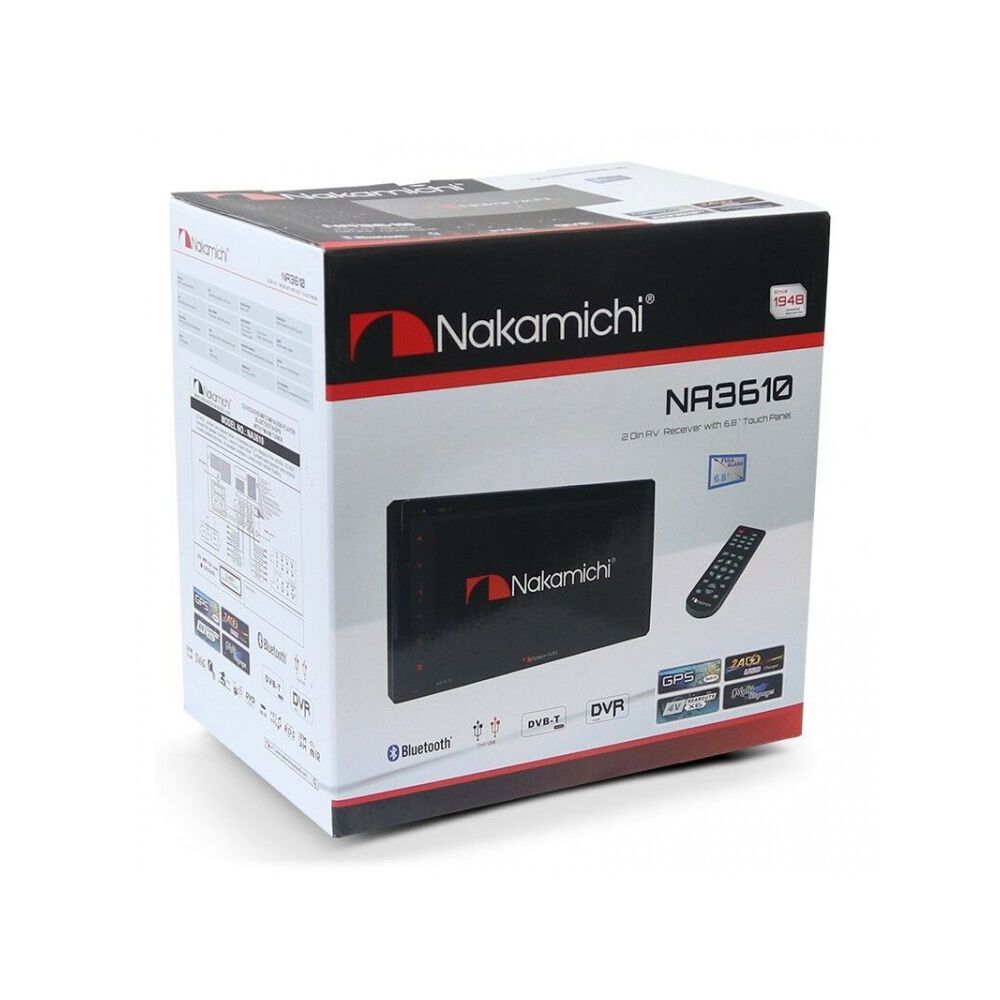 Radio Nakamichi Na3610 Doble Din Dvd Bluetooth Usb Gps image number 2.0